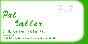 pal valler business card